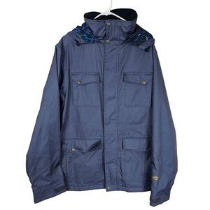 Sims Hooded Ski Jacket M Blue Black Insulated Winter Gorpcore‎ Outdoor Active